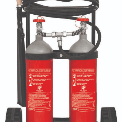 Τροχήλατος πυροσβεστήρας CO2 10kg (2x5kg)