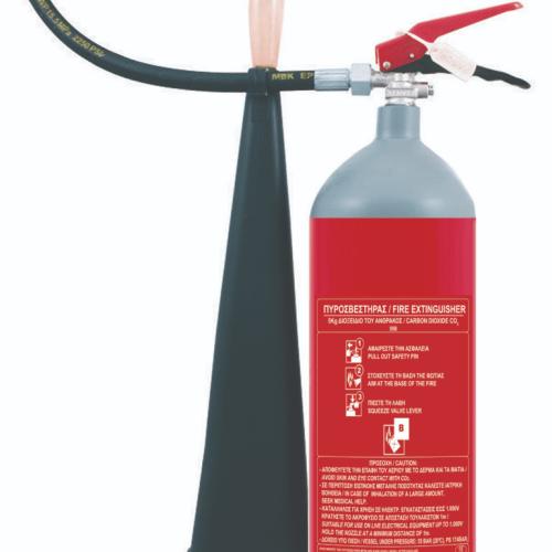Πυροσβεστήρας διοξειδίου του άνθρακα CO2 5kg με ξύλινη λαβή