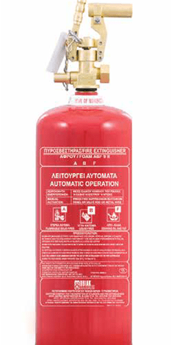 Πυροσβεστήρας ABF Wet Chemical 9lt τοπικής εφαρμογής • Θέση για πυροκροτητή