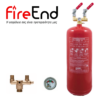 Πυροσβεστήρας ξηράς σκόνης ABC 40% (ABCE) 12kg τοπικής εφαρμογής με δύο (2) βάνες