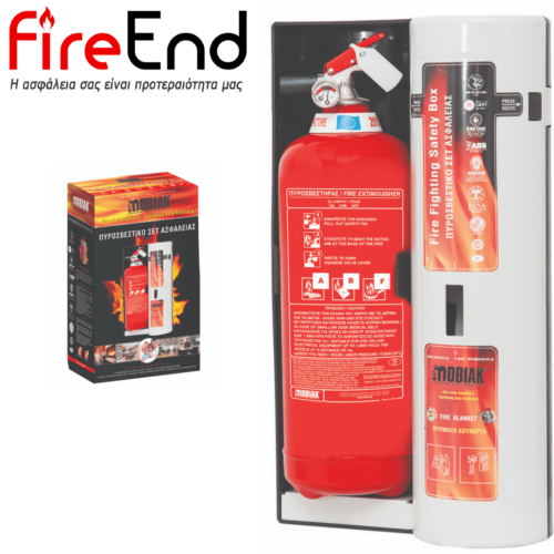Πυροσβεστικό σετ ασφαλείας περιέχει πυροσβεστήρα τύπου ABF – Wet Chemical 2Lt και πυρίμαχη κουβέρτα 0,90 x 0,90m