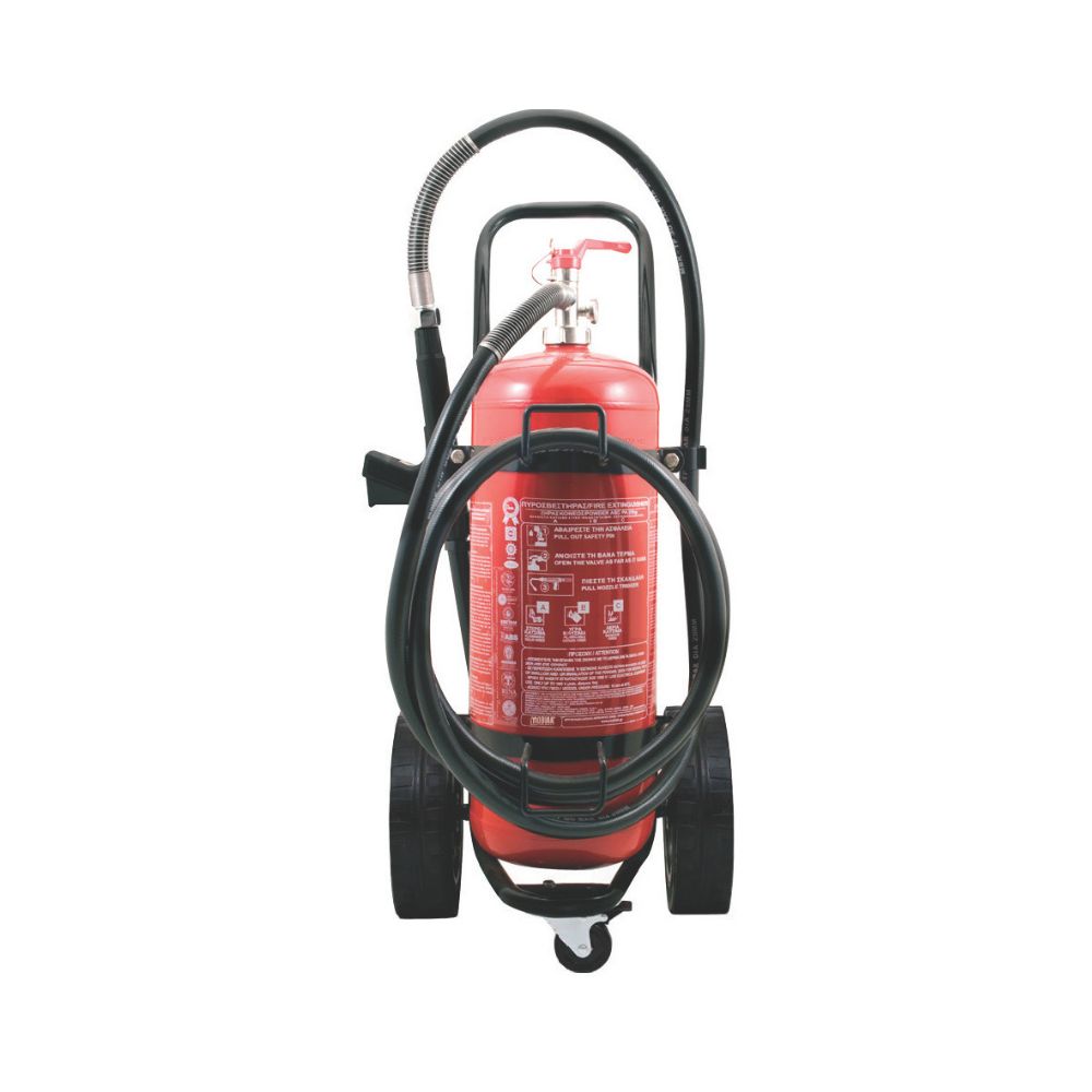 Τροχήλατος πυροσβεστήρας ξηράς σκόνη ABC 40% 25kg